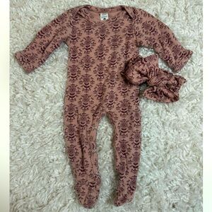 Kate Quinn Floral Jumpsuit (matching headband) | 0-3 months